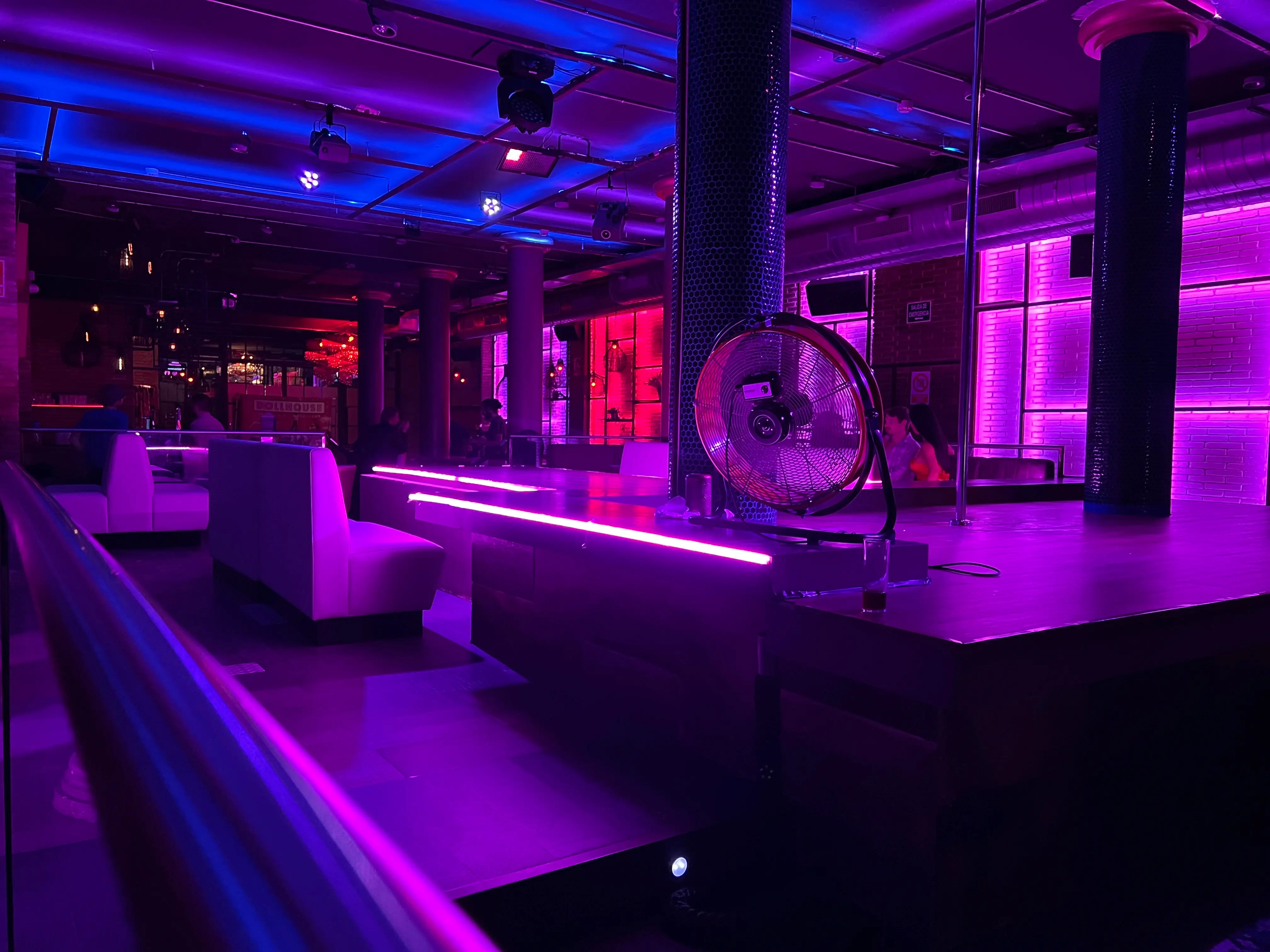 Inside a Barcelona brothel showing its lounge and furnishings
